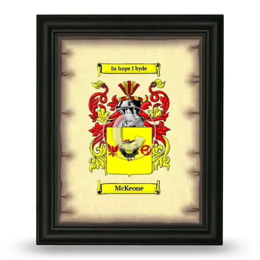 McKeone Coat of Arms Framed - Black
