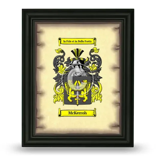 McKerroh Coat of Arms Framed - Black