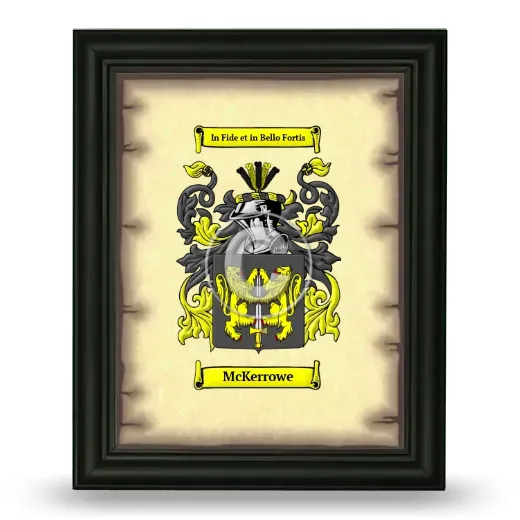 McKerrowe Coat of Arms Framed - Black