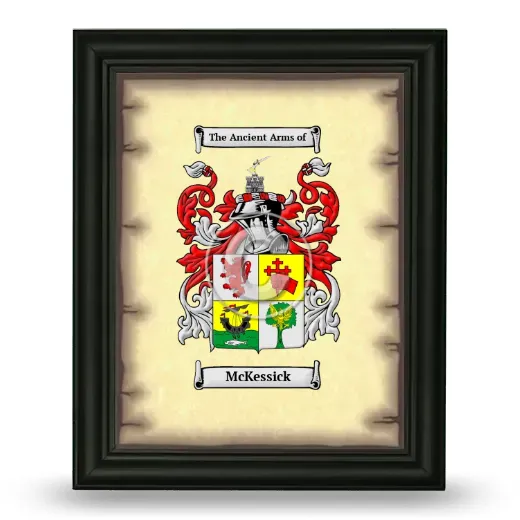 McKessick Coat of Arms Framed - Black