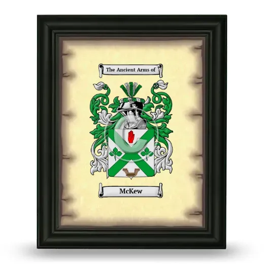 McKew Coat of Arms Framed - Black