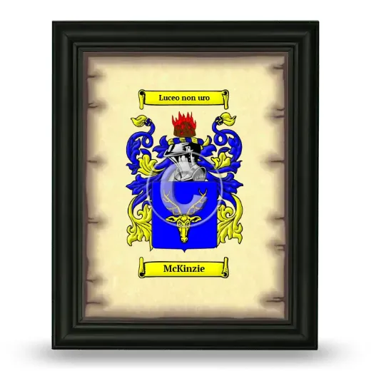 McKinzie Coat of Arms Framed - Black