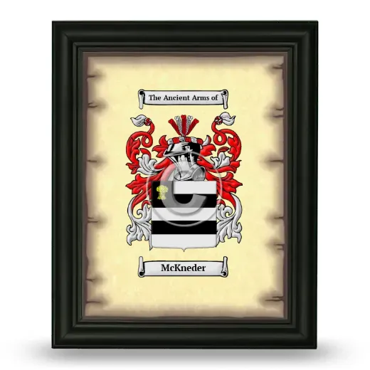 McKneder Coat of Arms Framed - Black