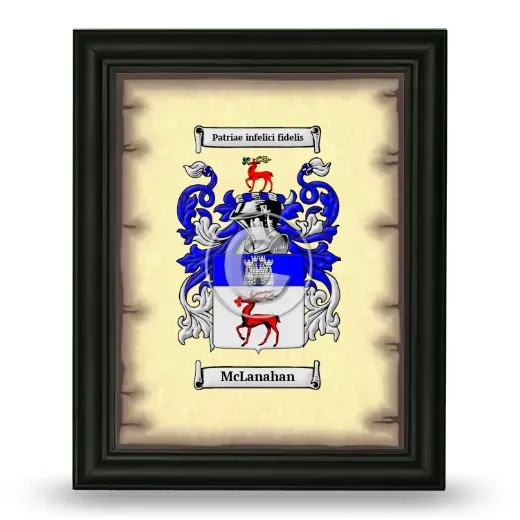 McLanahan Coat of Arms Framed - Black