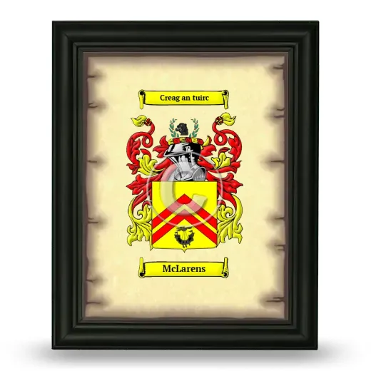 McLarens Coat of Arms Framed - Black