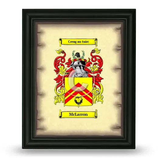 McLarron Coat of Arms Framed - Black