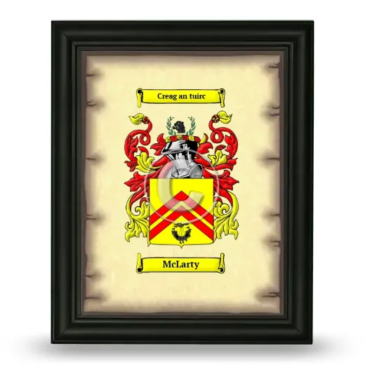 McLarty Coat of Arms Framed - Black