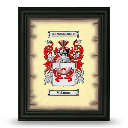 McLoone Coat of Arms Framed - Black