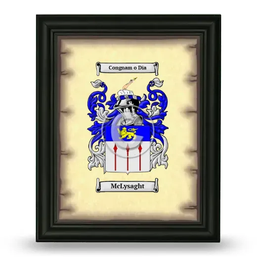 McLysaght Coat of Arms Framed - Black