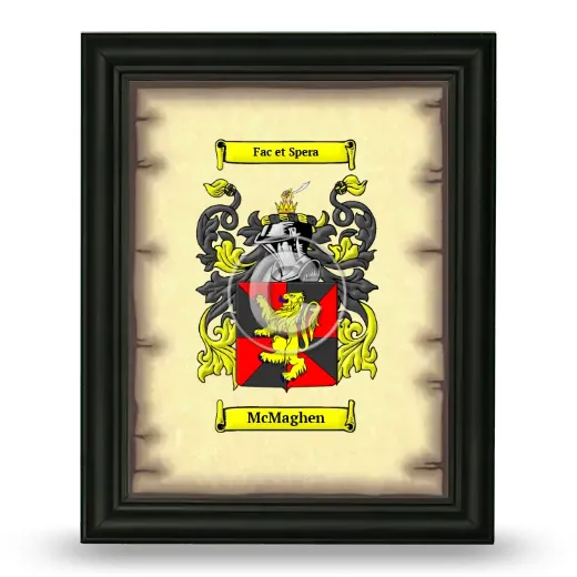 McMaghen Coat of Arms Framed - Black