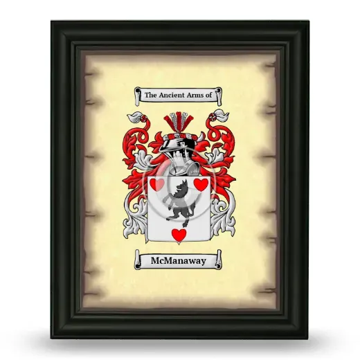 McManaway Coat of Arms Framed - Black