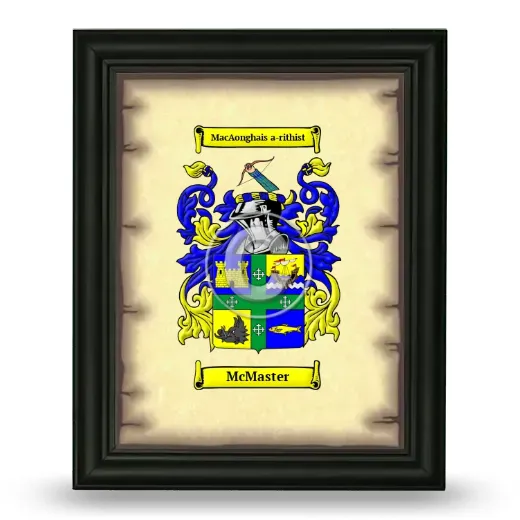 McMaster Coat of Arms Framed - Black