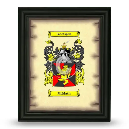 McMath Coat of Arms Framed - Black