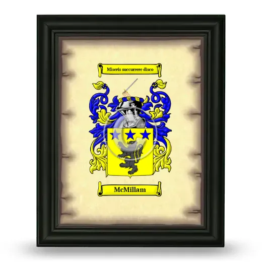 McMillam Coat of Arms Framed - Black