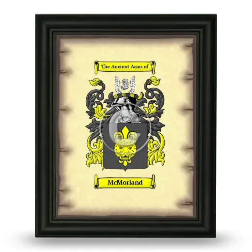 McMorland Coat of Arms Framed - Black