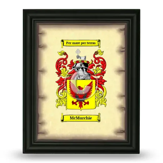 McMurchie Coat of Arms Framed - Black