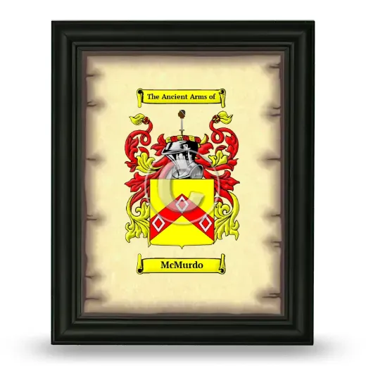 McMurdo Coat of Arms Framed - Black