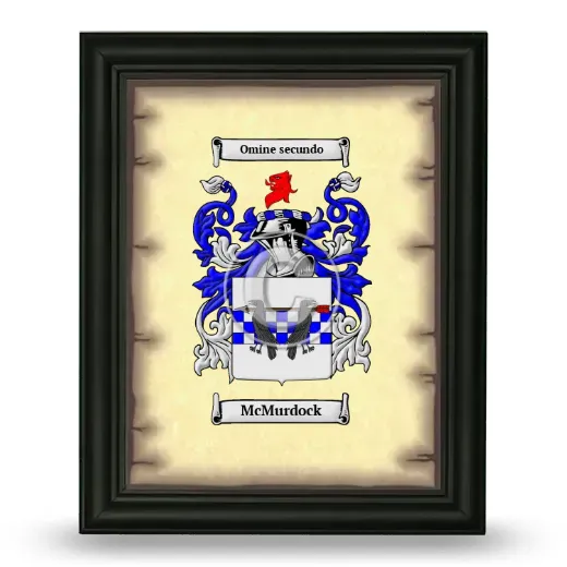 McMurdock Coat of Arms Framed - Black