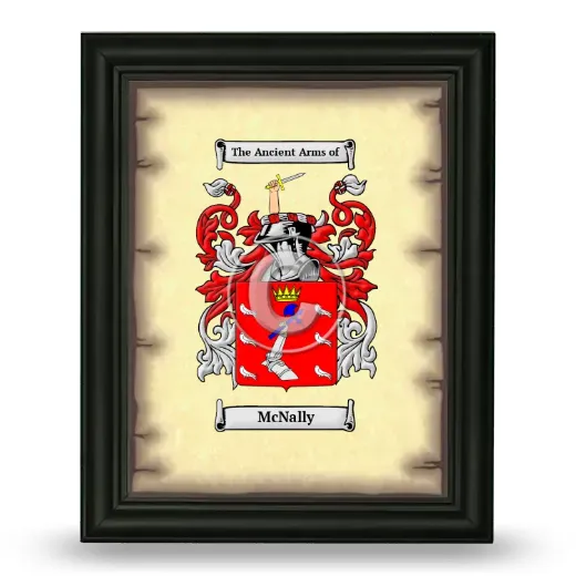 McNally Coat of Arms Framed - Black