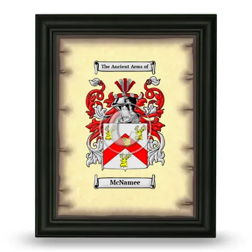 McNamee Coat of Arms Framed - Black