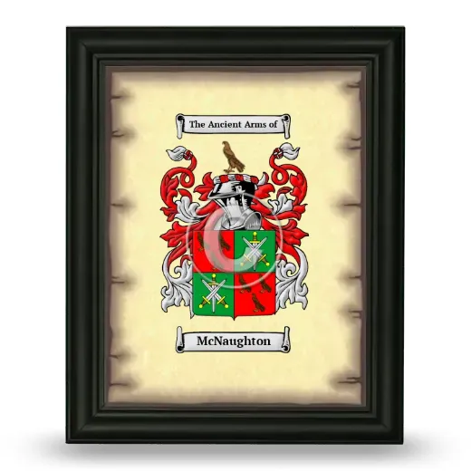 McNaughton Coat of Arms Framed - Black