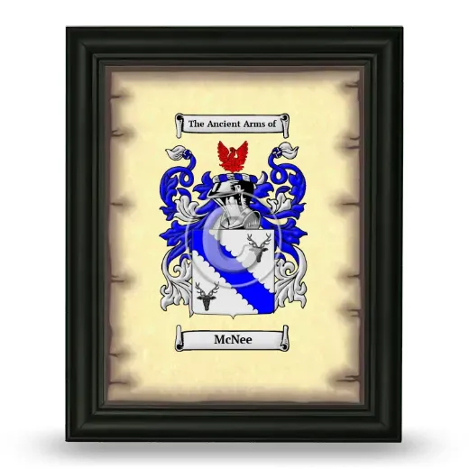 McNee Coat of Arms Framed - Black