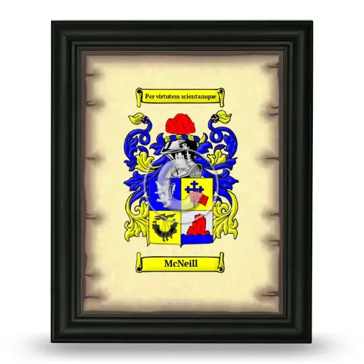 McNeill Coat of Arms Framed - Black