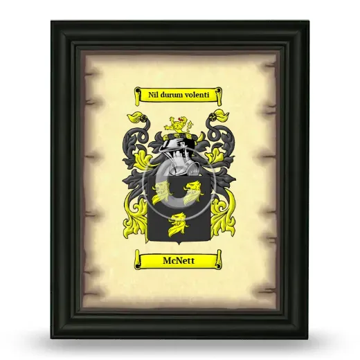 McNett Coat of Arms Framed - Black