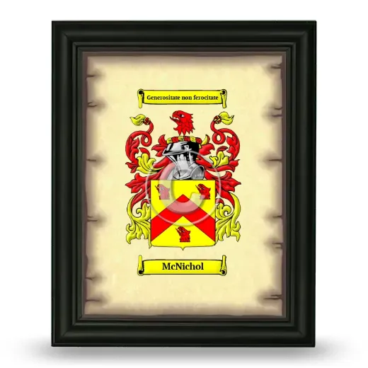 McNichol Coat of Arms Framed - Black