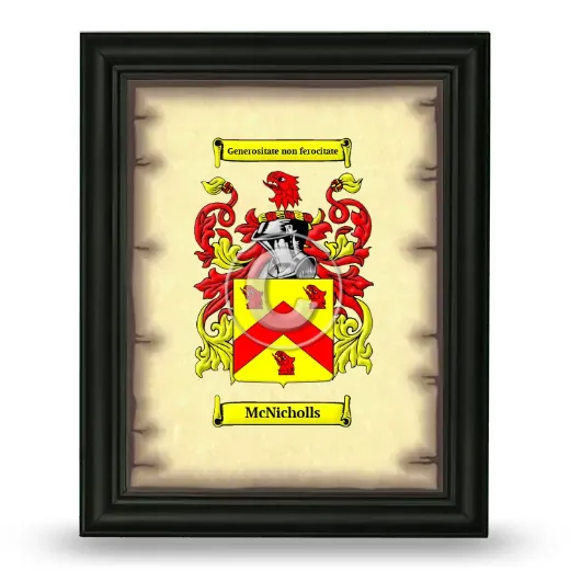 McNicholls Coat of Arms Framed - Black