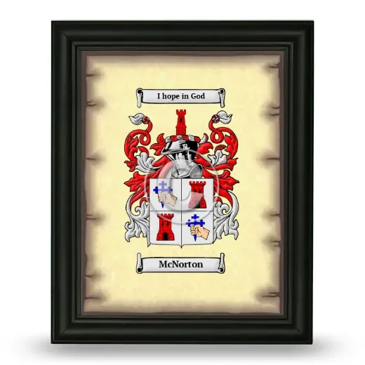 McNorton Coat of Arms Framed - Black