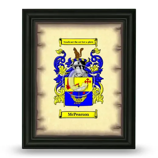 McPearson Coat of Arms Framed - Black
