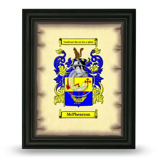 McPhearson Coat of Arms Framed - Black