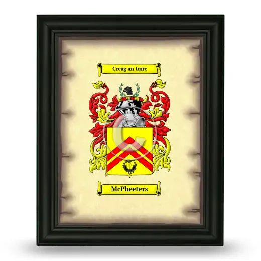 McPheeters Coat of Arms Framed - Black
