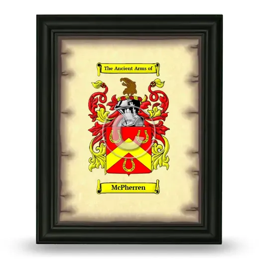 McPherren Coat of Arms Framed - Black