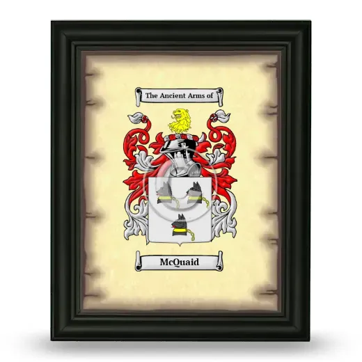 McQuaid Coat of Arms Framed - Black