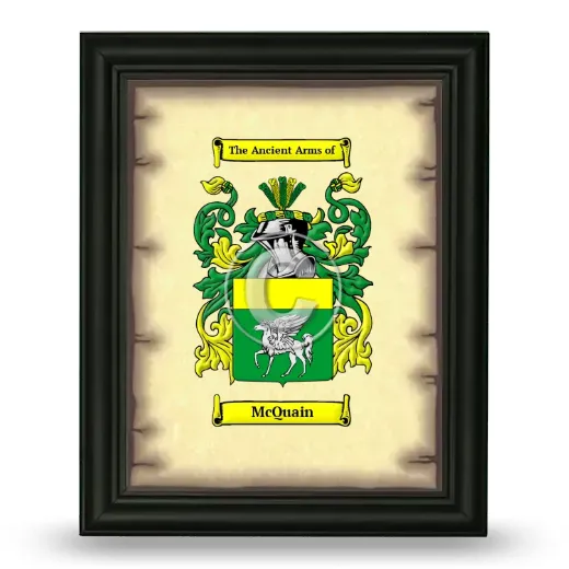 McQuain Coat of Arms Framed - Black