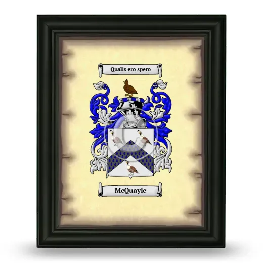 McQuayle Coat of Arms Framed - Black