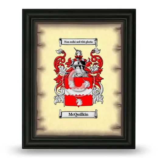 McQuilkin Coat of Arms Framed - Black
