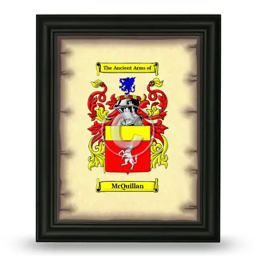 McQuillan Coat of Arms Framed - Black