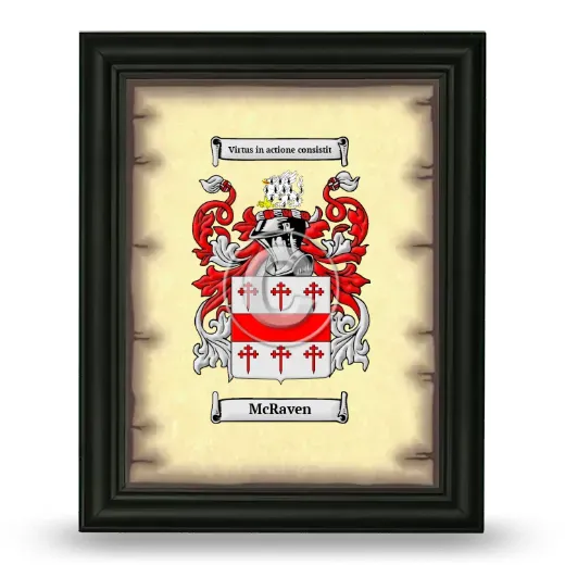 McRaven Coat of Arms Framed - Black