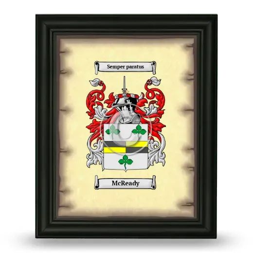 McReady Coat of Arms Framed - Black