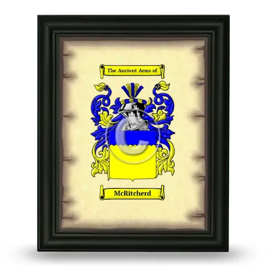 McRitcherd Coat of Arms Framed - Black