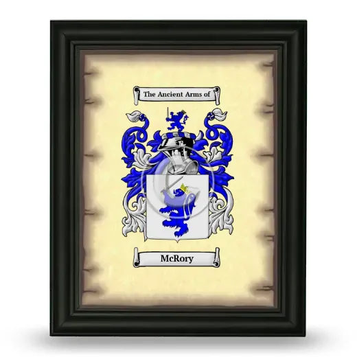 McRory Coat of Arms Framed - Black