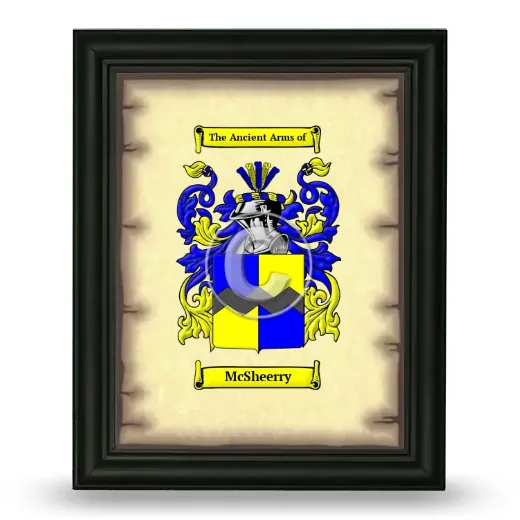 McSheerry Coat of Arms Framed - Black