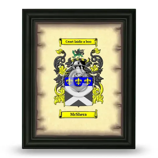McShera Coat of Arms Framed - Black