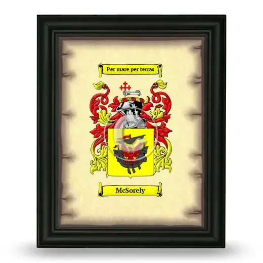 McSorely Coat of Arms Framed - Black