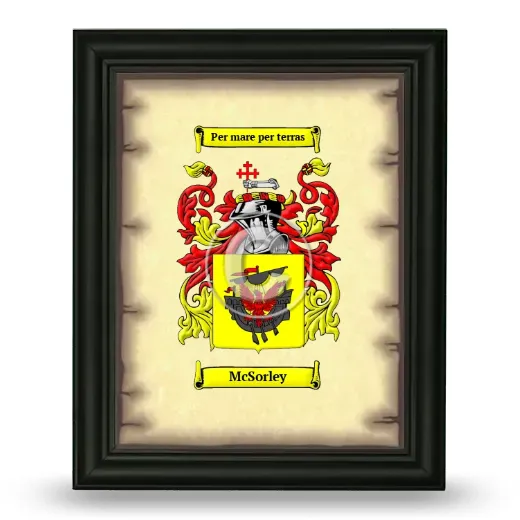 McSorley Coat of Arms Framed - Black