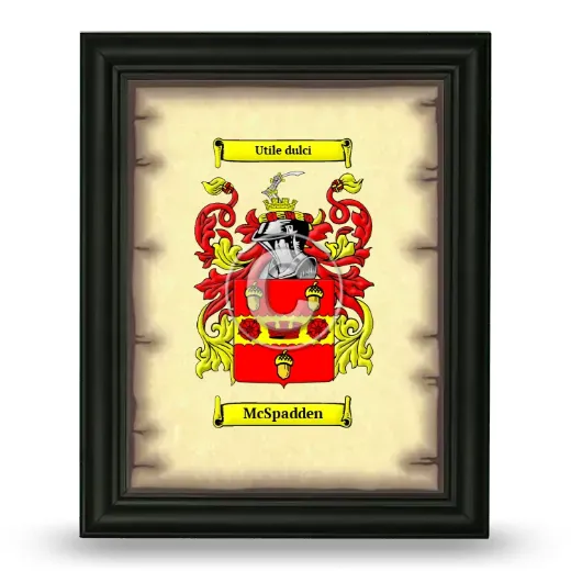 McSpadden Coat of Arms Framed - Black