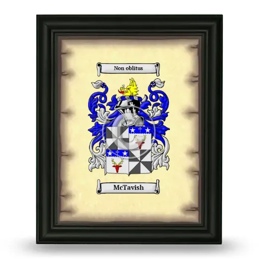 McTavish Coat of Arms Framed - Black